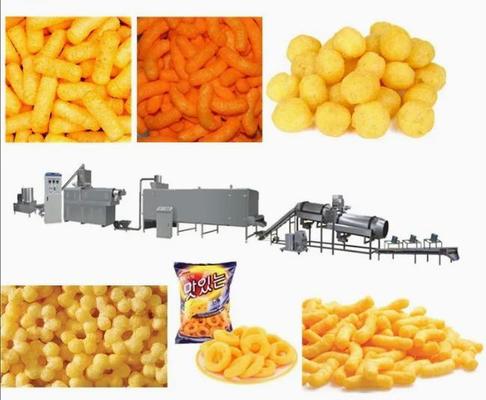 余暇の軽食のトウモロコシのパフの押出機機械加工ライン150kg/h