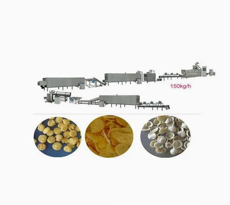300 - 350kg/h コーン フレークの加工ライン、パフの軽食の押出機機械