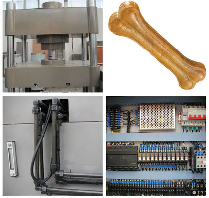 ペットのための自然な、漂白された、煙らされた押された生皮の骨打つ機械