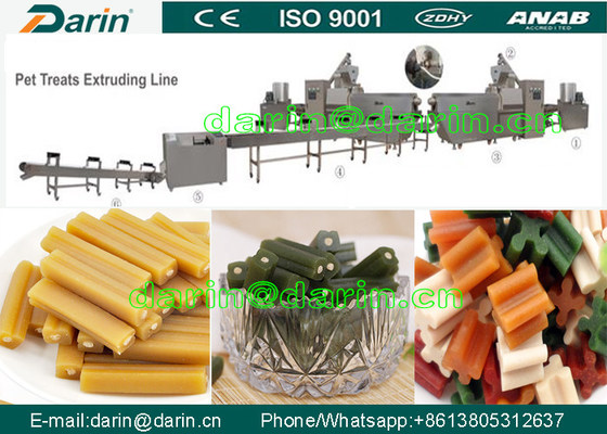 小さい骨犬は軽食のペット フードの加工ライン、ねじれのドッグ フード メーカー機械を扱います