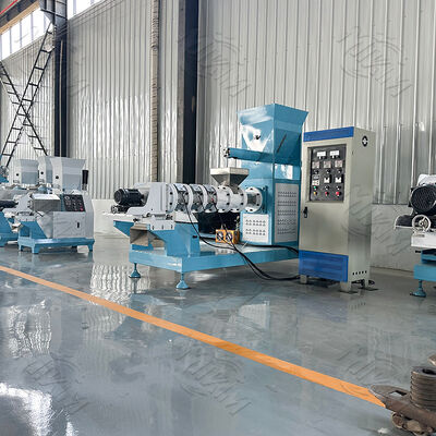 70～110mmスクリュー径、様々な形状の金型を備えた連続自動魚粉押出成形機