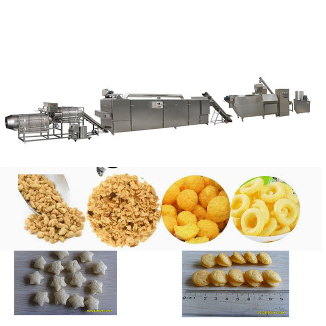 タマネギ リング/中心のためのトウモロコシの米のムギの食糧押出機のパフの軽食機械は食糧を満たしました