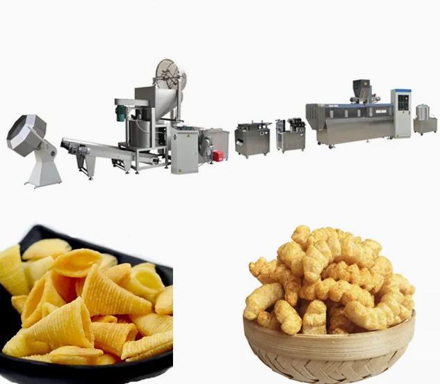 Stanless の鋼鉄 304 1 時間あたりの 100-150kg の自動トウモロコシのパフ機械