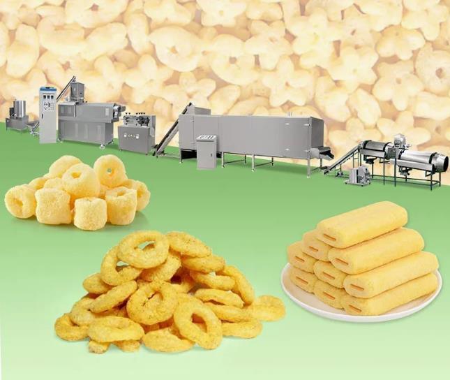 高い収穫中型容量のトウモロコシのパフの軽食の押出機機械/装置