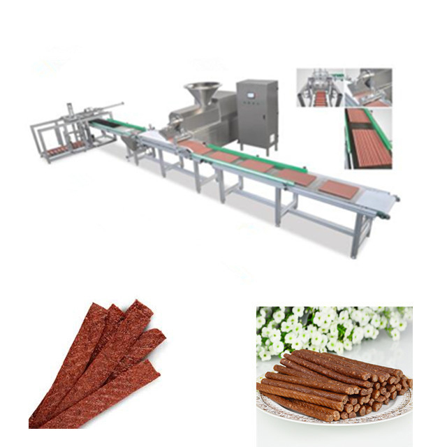 犬の軽食の肉ストリップを作るための冷たい押出機機械をかみ砕く