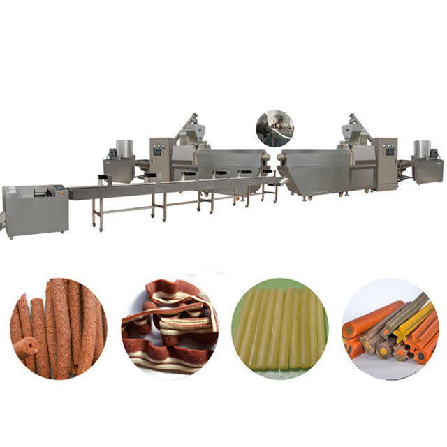 小さい骨犬は軽食のペット フードの加工ライン、ねじれのドッグ フード メーカー機械を扱います