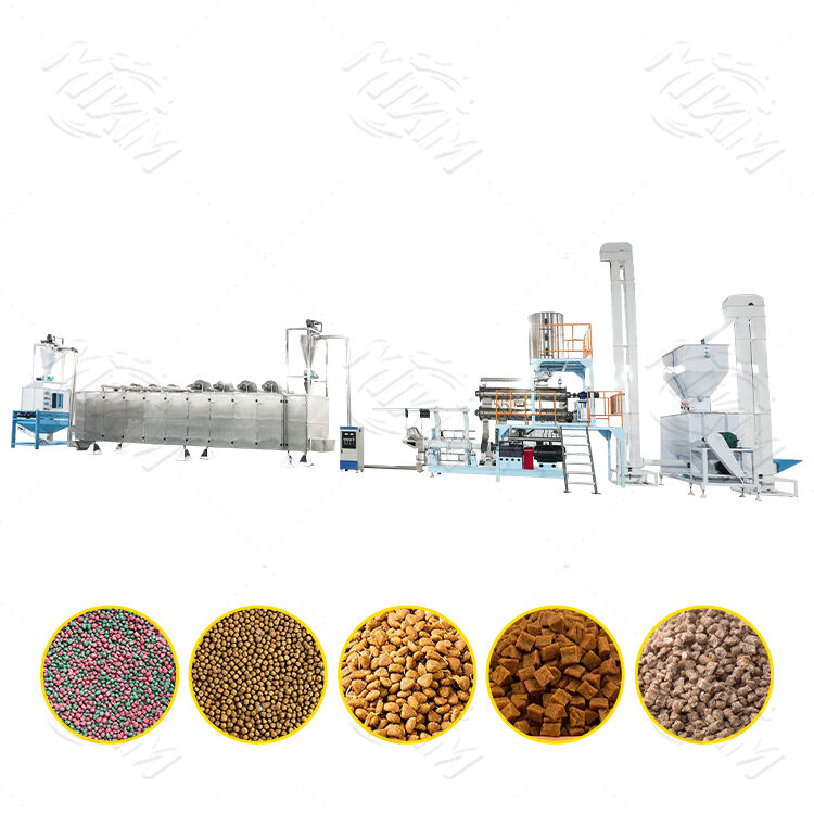 Manufacture of Fish Food Extrusion Production Line Extruded for Fish Feeds Twin Screw Professional Fish Food